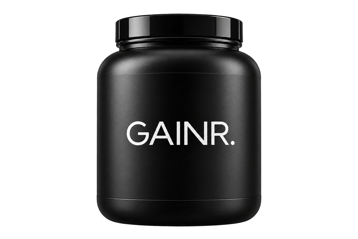 Pot GAINR noir, logo blanc