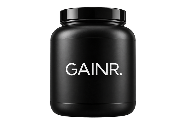 Pot GAINR noir, logo blanc